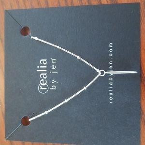 New Sterling necklace by Realia with spike spear 16"